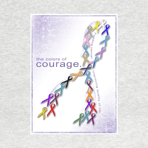 The Colors of Courage Cancer Awareness Ribbons by hobrath